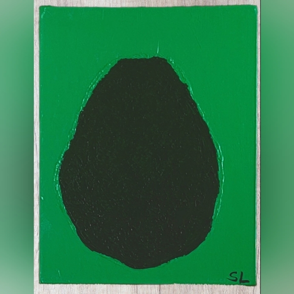 Original Avocado painting on canvas board